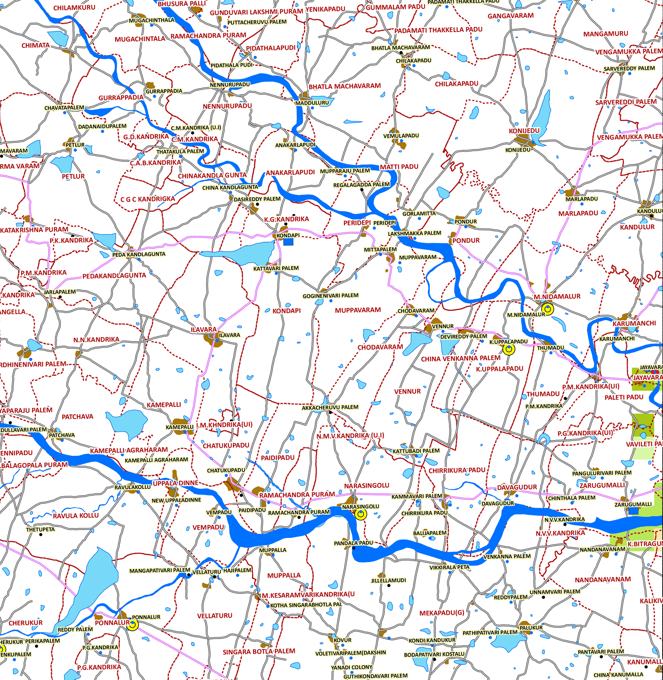 Storm surge inundation map for cyclone with wind speed